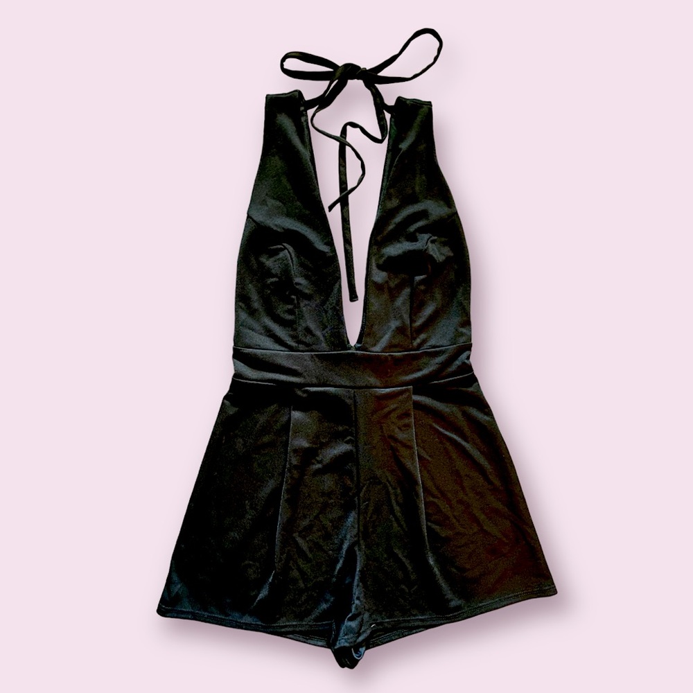 Open Back Plunge Romper